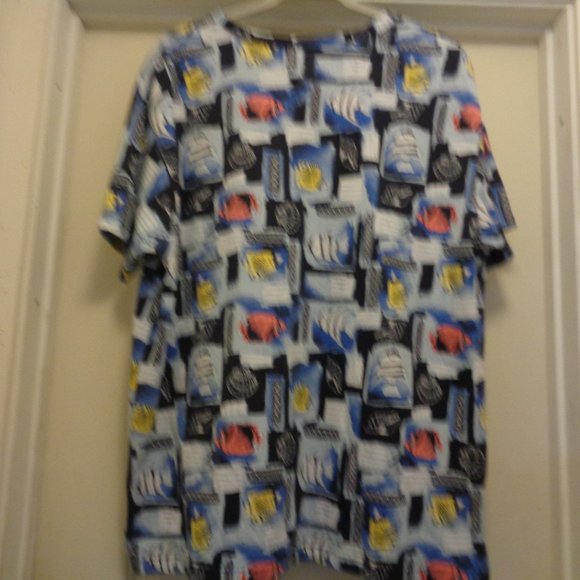 UNISEX TROPICAL FISH COTTON BLEND TEE TOP X LG - Picture 4 of 4